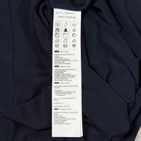 Joseph Ribkoff Women's Size 4 Blue Jersey Knit V Neck Cascade Swing Tunic Top - Picture 8 of 9